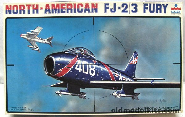 ESCI 1/48 North American FJ-2/3 Fury - FJ-2 )r FJ-3 - VMF-451 or VF-154, 4042 plastic model kit